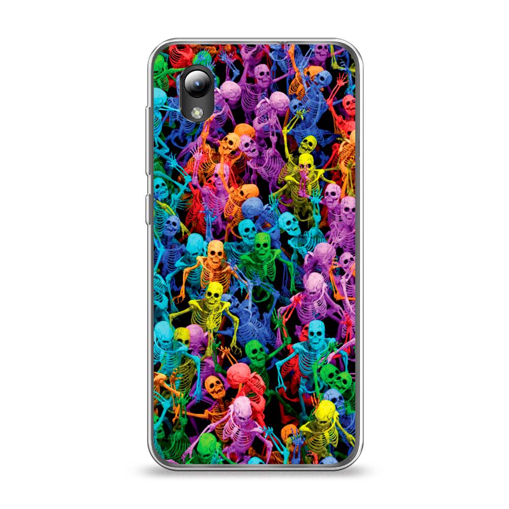 

Чехол на ZTE Blade A3 2019/L8/ZTE Blade A31 lite "Вечеринка скелетов", Фиолетовый;желтый;оранжевый, 132950-6