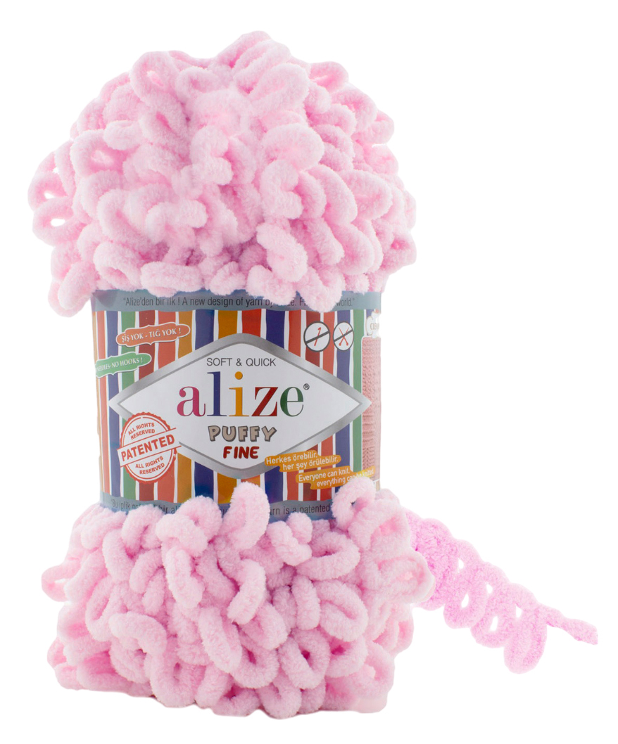 

Пряжа ALIZE Puffy Fine 14 (638), сочно-розовый, 5 шт. по 100 г