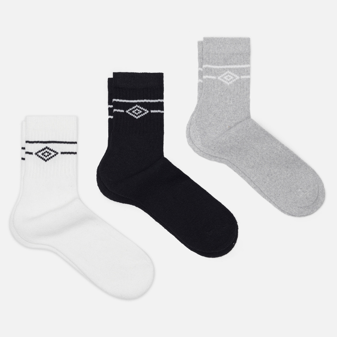 

Комплект носков Umbro Stacked Logo Sports 3 Pack комбинированный, Размер 39-42 EU, Stacked Logo Sports 3 Pack