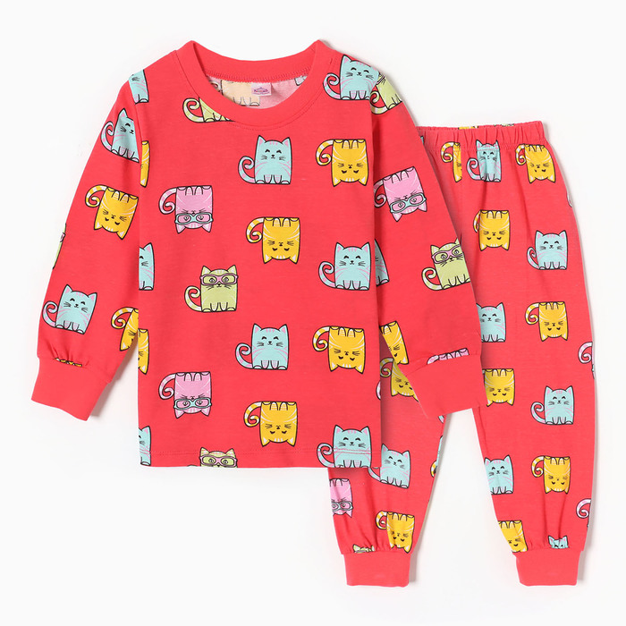 

Пижама для девочек, цвет фуксия, рост 110, Розовый