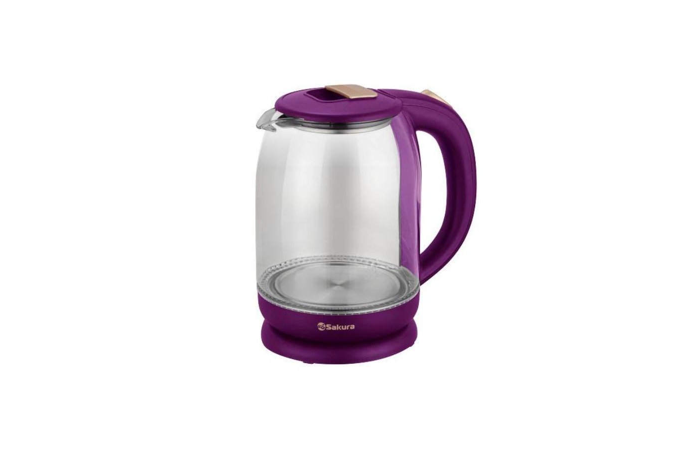 Чайник электрический SAKURA SA-2709V 1.8 л фиолетовый, прозрачный маркер с жидкими чернилами sakura paint 2 0 мм фиолетовый