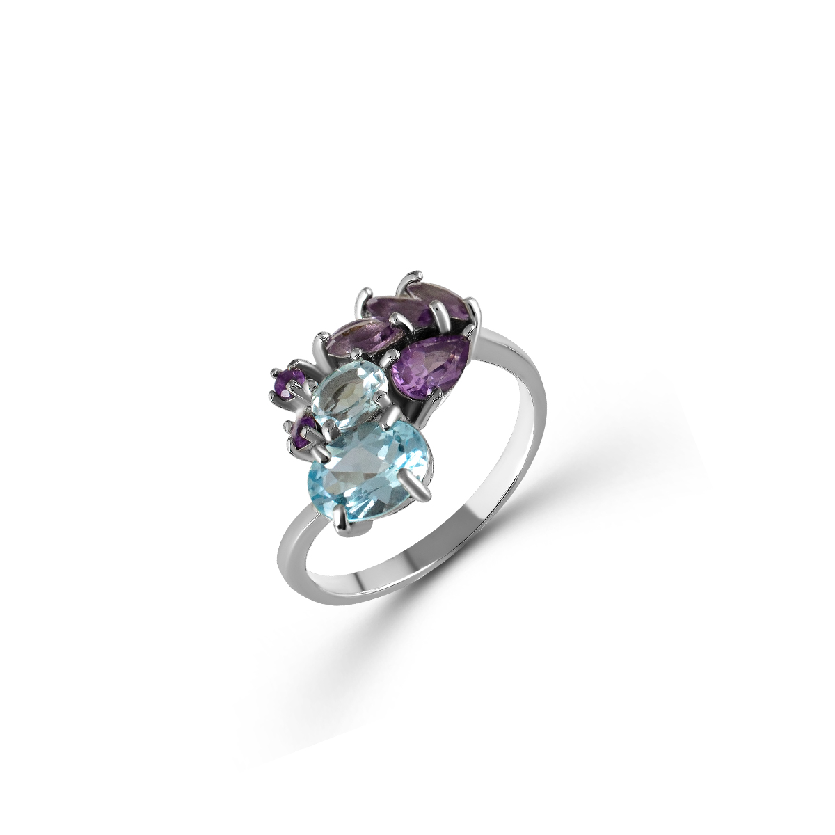 

Кольцо из серебра р. 19 Balex Jewellery 1405836747, топаз\аметист, 1405836747