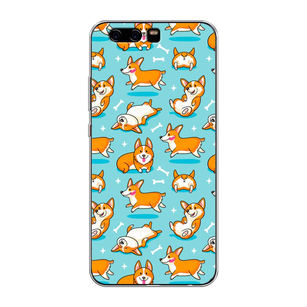 

Чехол Awog на Huawei P10 "Веселые корги", Разноцветный, 62250-2