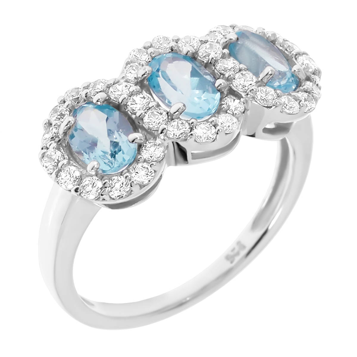 

Кольцо из серебра р.  Balex Jewellery 1405935517, топаз\фианит, 1405935517