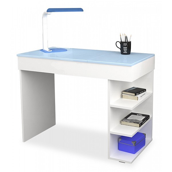 фото Письменный стол мебелеф мебелеф-31, голубой мебелефф