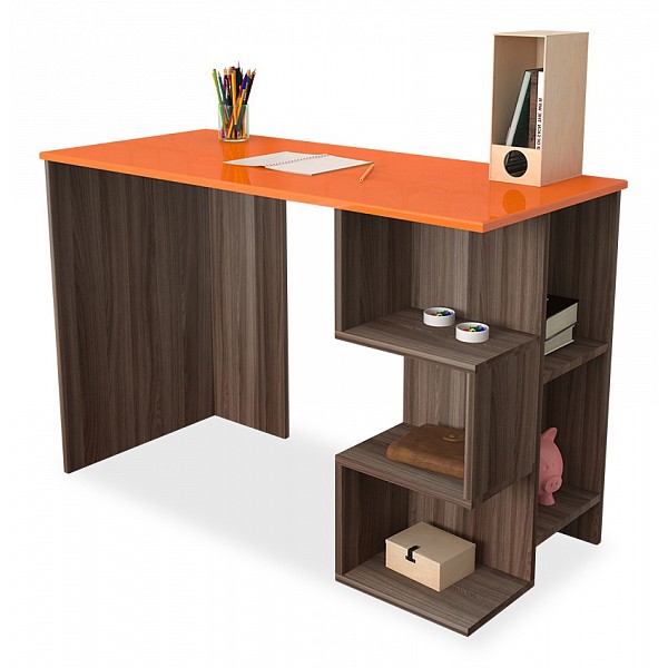 фото Письменный стол мебелеф мебелеф-34, оранжевый мебелефф