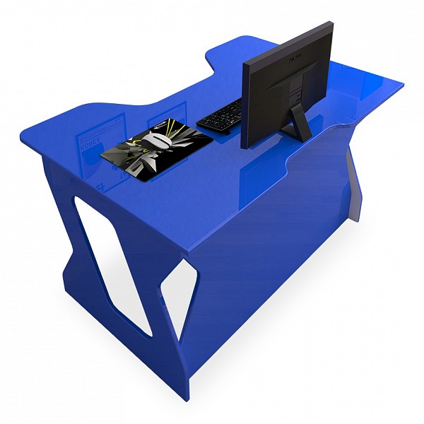 фото Компьютерный стол мебелеф мебелеф-3, синий мебелефф