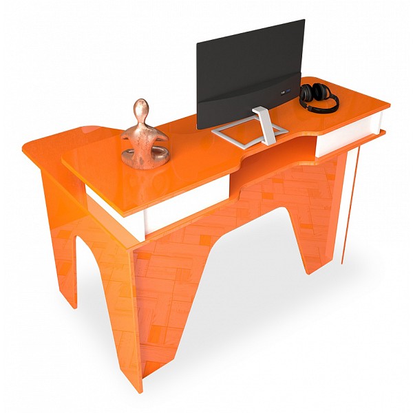 фото Компьютерный стол мебелеф мебелеф-6, оранжевый мебелефф