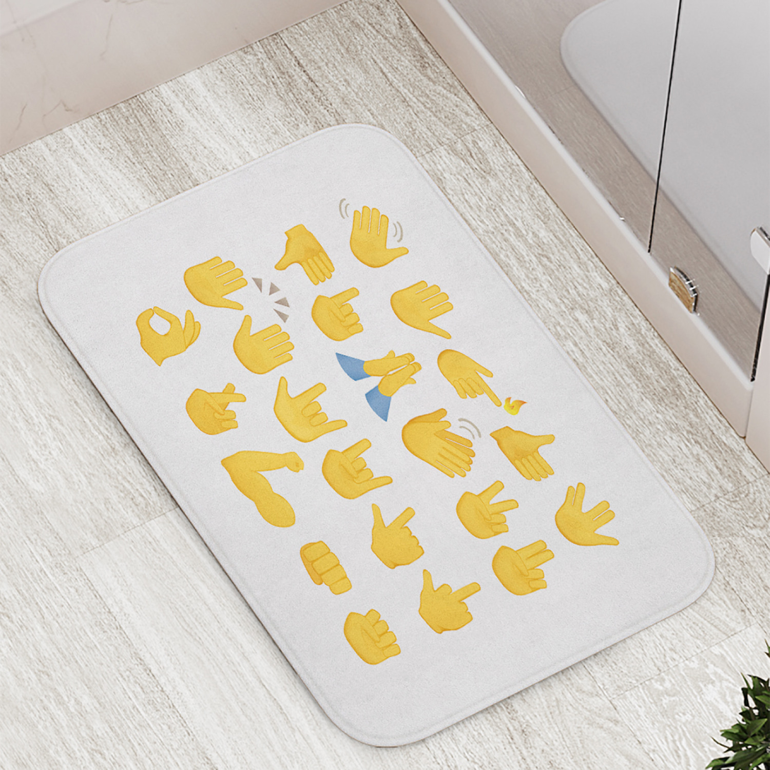 

Коврик противоскользящий JoyArty "Жесты рукам" для ванной, сауны, бассейна, 77х52 см, Жесты рукам