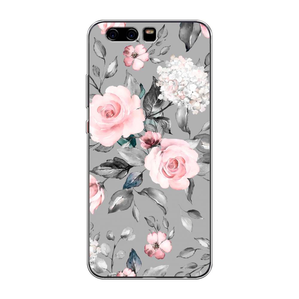 

Чехол Awog "Розы на сером" для Huawei P10, 62250-8