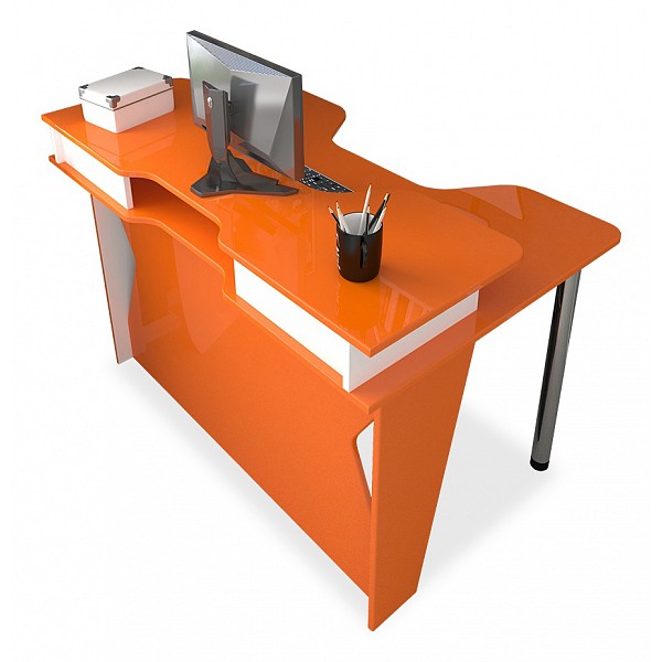 фото Компьютерный стол мебелеф мебелеф-17, оранжевый мебелефф