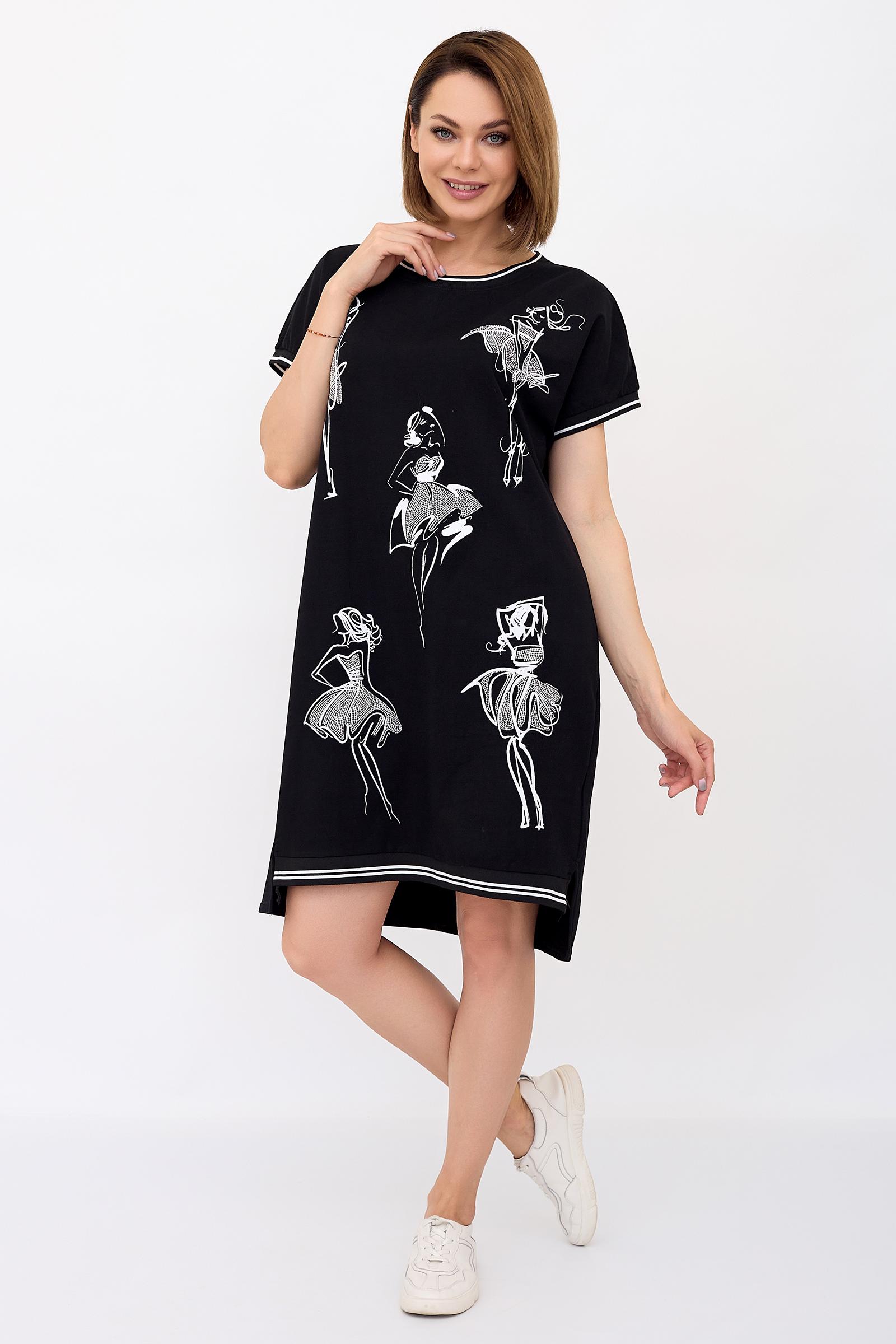 

Платье женское LikaDress 18-1728 черное 56-58 RU, Черный, 18-1728