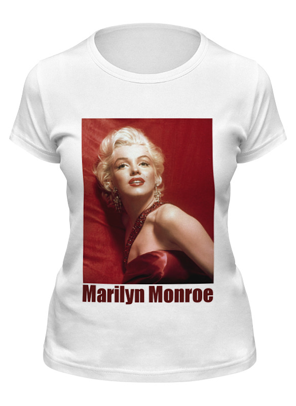 

Футболка женская Printio Marilyn monroe red белая L, Белый, Marilyn monroe red