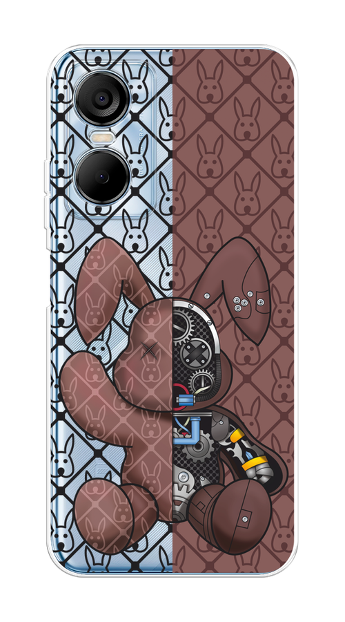 

Чехол на Tecno Pop 6 Pro "Киборг-заяц шоколадный", Коричневый;черный;прозрачный, 302750-1