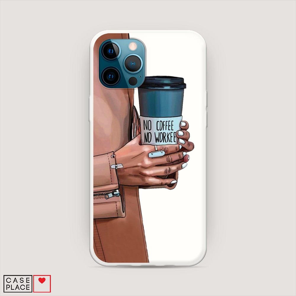

Матовый силиконовый чехол "No coffee" на Apple iPhone 12 Pro, 12857-1