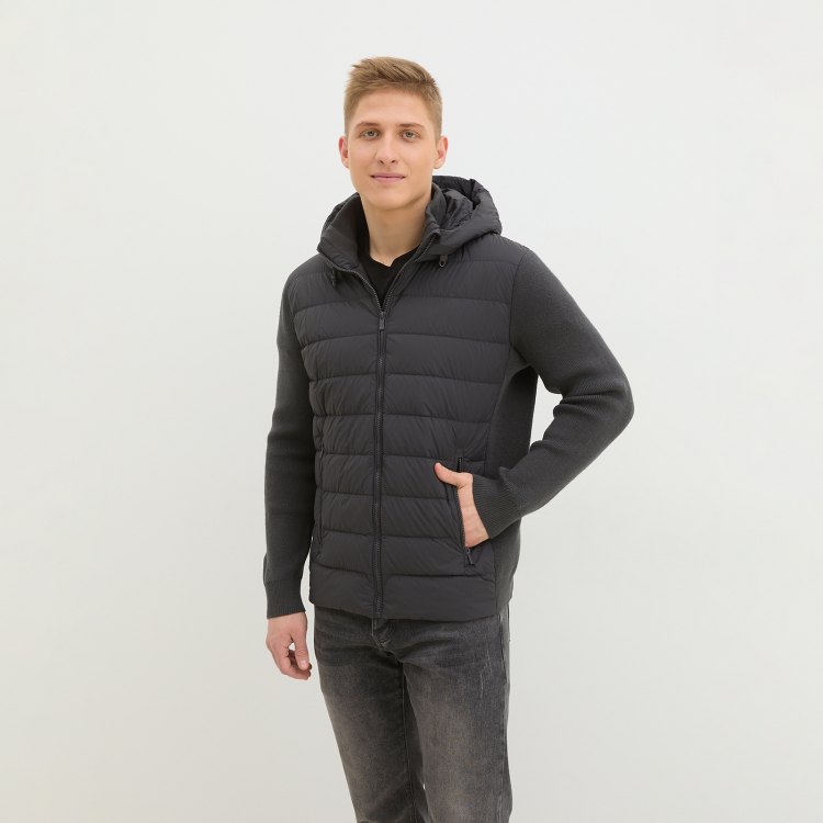 

Куртка мужская Maison David MLY23-0606M серая 2XL, Серый, MLY23-0606M
