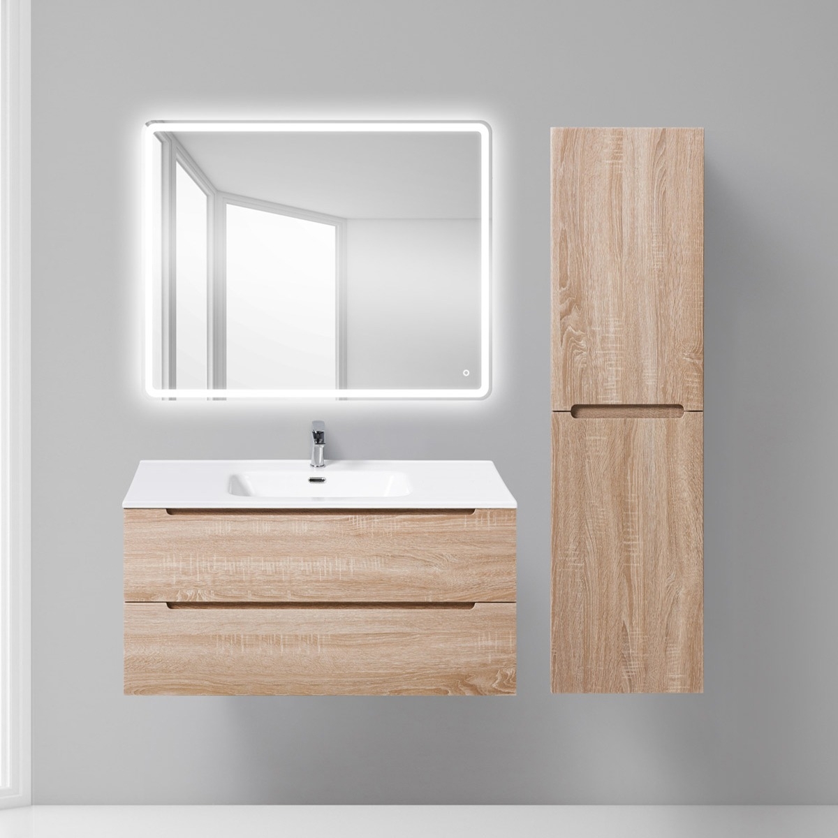 

Мебель для ванной BelBagno Etna 100 rovere bianco
