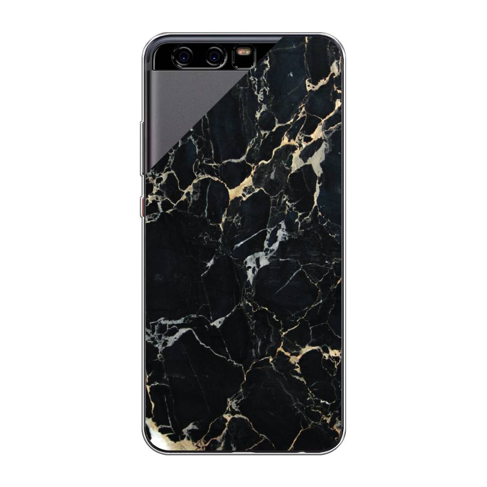 фото Чехол awog "черный мрамор уголок" для huawei p10