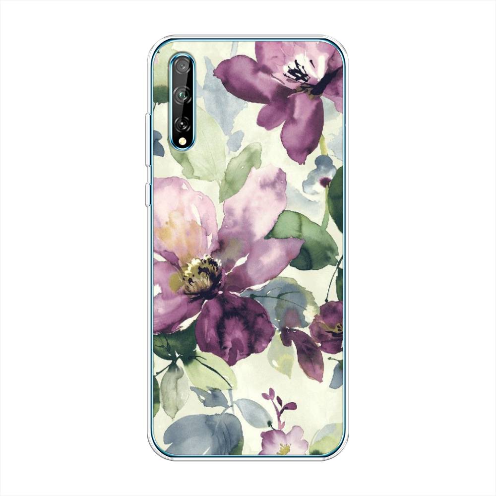 

Чехол Awog на Huawei Y8p "Сиреневые цветы-акварель", Фиолетовый, 6103450-10