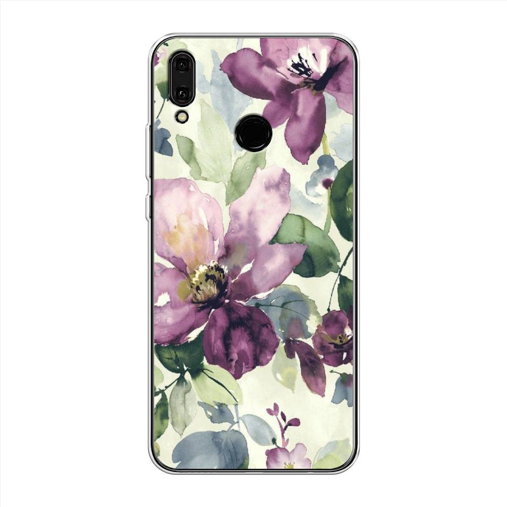 

Чехол Awog "Сиреневые цветы-акварель" для Huawei Y9 2019