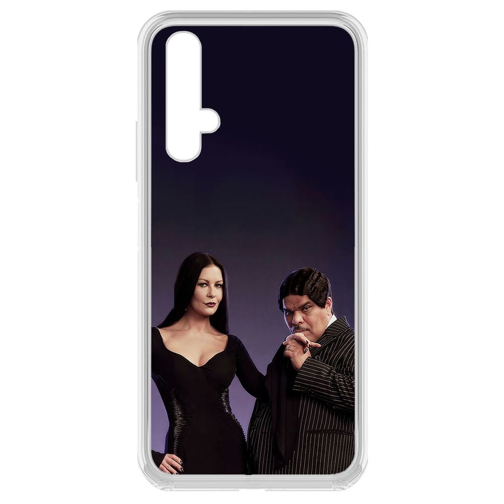 

Чехол-накладка Krutoff Clear Case Уэнсдей Аддамс - Мортиша и Гомес для Honor 20