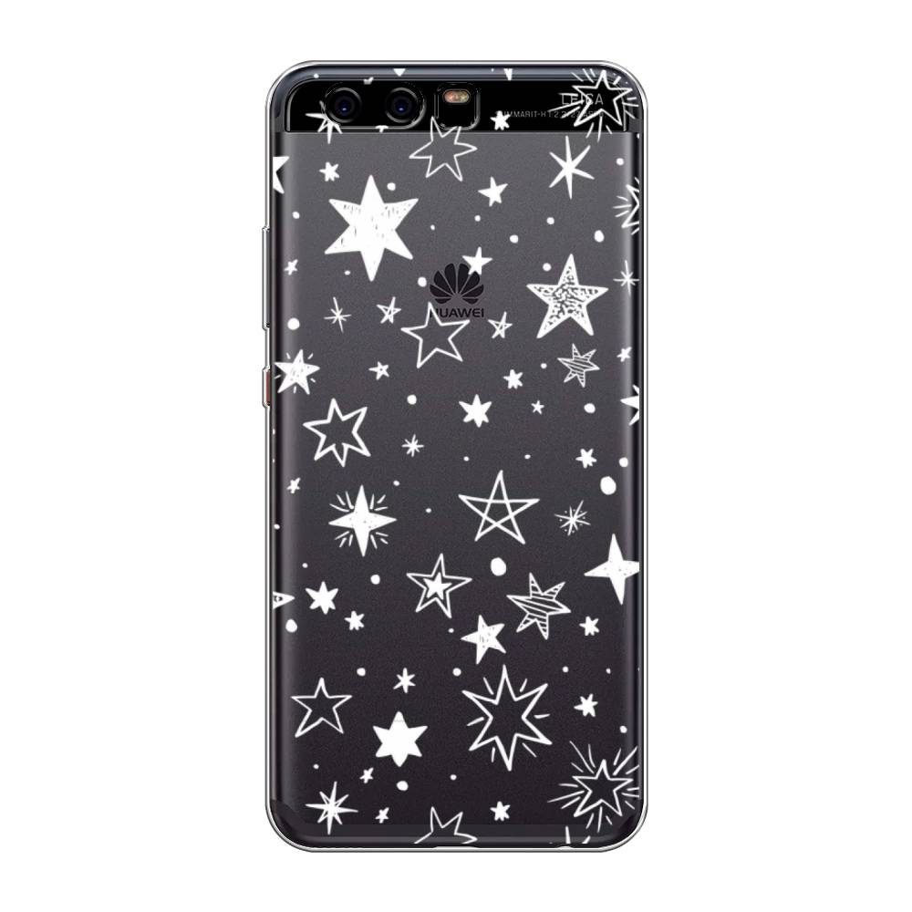 

Чехол Awog на Huawei P10 "Звездочки графика белая", Разноцветный, 62250-7