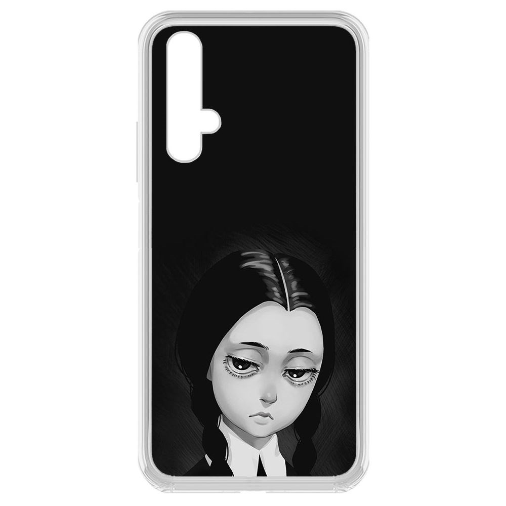 

Чехол-накладка Krutoff Clear Case Уэнсдей Аддамс - Рисованная Уэнсдей для Honor 20
