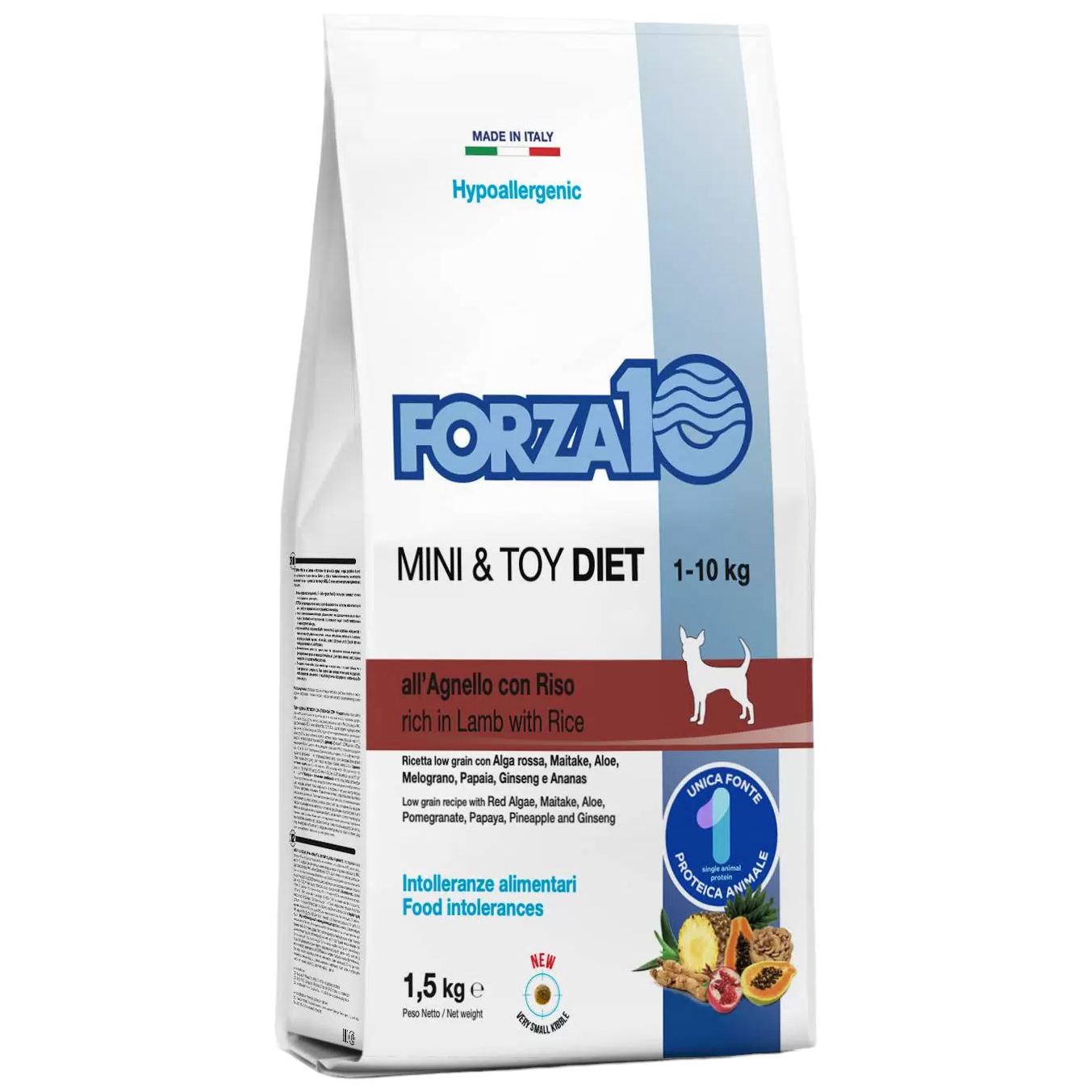 Сухой корм для собак Forza10 Mini Diet гипоаллергенный с ягнёнком и рисом, 1,5 кг