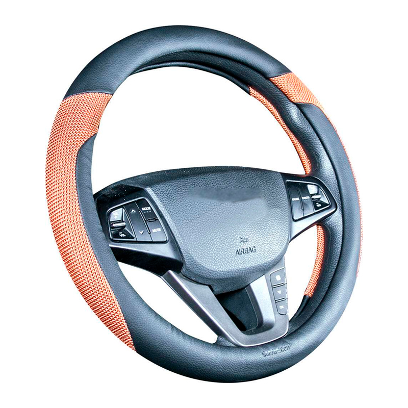 

Оплетка руля (M) 37-39см черно-коричневая экокожа-твид Urban CARFASHION 31403