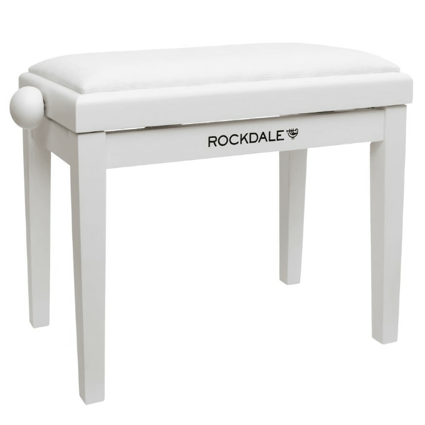 Банкетка для пианино Rockdale RHAPSODY 131 SV WHITE GREY