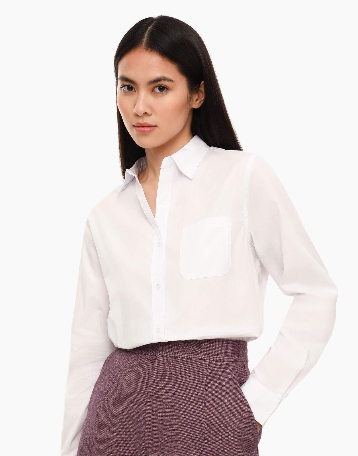

Рубашка женская Gloria Jeans GSU001165 белая XL (52-54), Белый, GSU001165