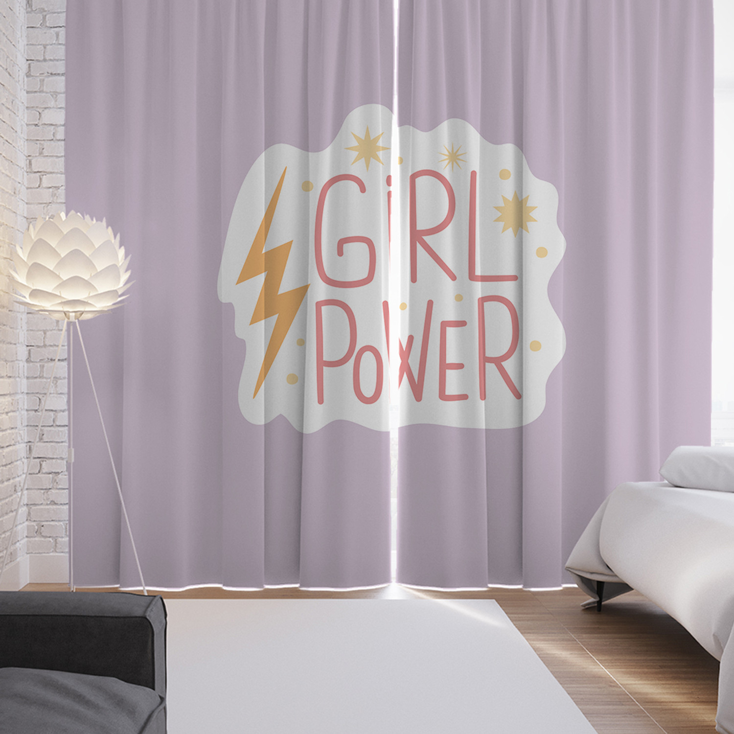 

Фотошторы Girl power 145х265 см 2 полотна сатен, Girl power