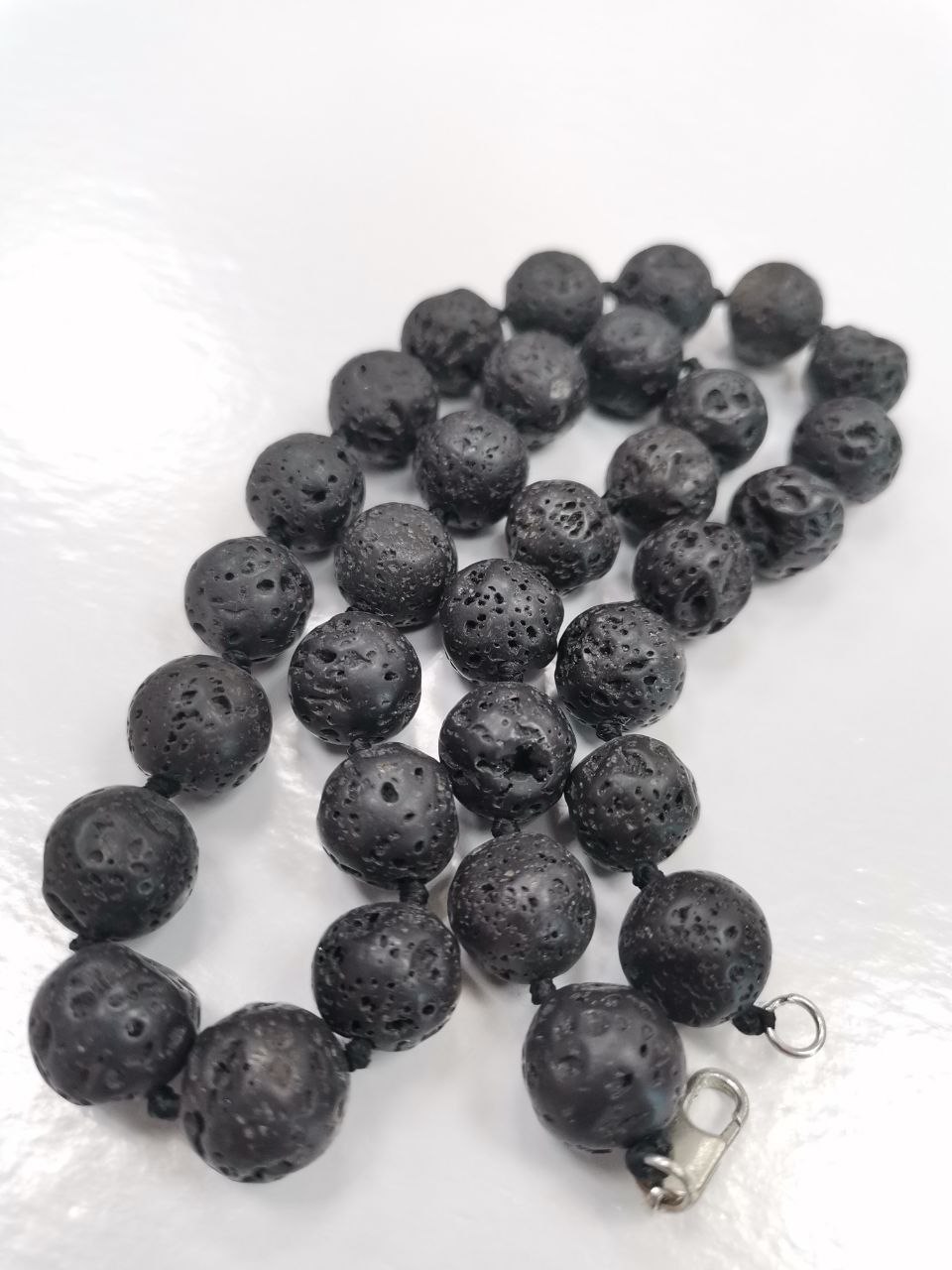 

Бусины из лавы шарик 10мм, 42 см, 32 бусины,50 гр, Черный, beads24