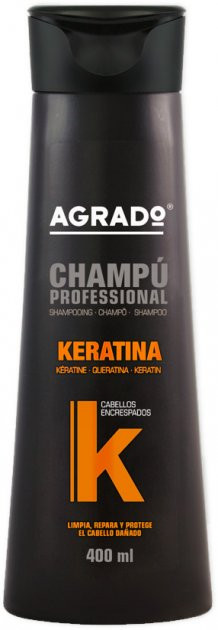 Шампунь AGRADO Keratin Профессиональный Кератиновый для вьющихся волос, 400 мл