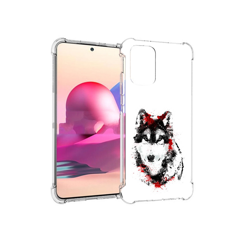 

Чехол MyPads Tocco для Xiaomi Redmi Note 10S кровавый волк (PT158704.257.416), Прозрачный, Tocco