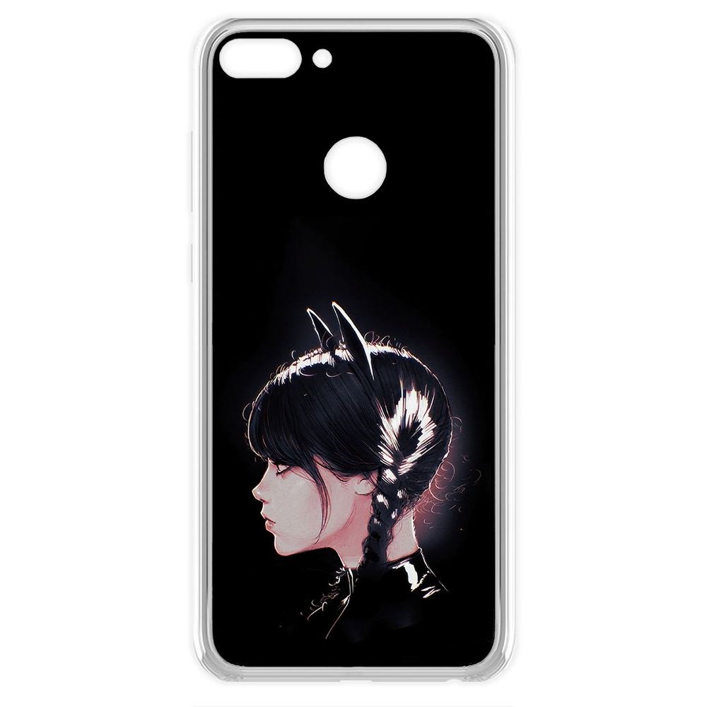 

Чехол-накладка Krutoff Clear Case Уэнсдей Аддамс - Кошка Уэнсдей для Huawei P Smart