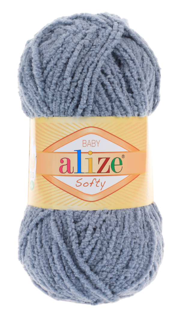 

Пряжа ALIZE Softy (119), сталь, 5 шт. по 50 г, Серый