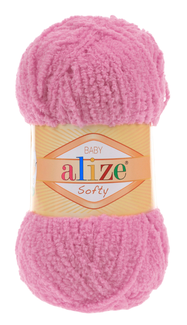 

Пряжа ALIZE Softy (191), фламинго, 5 шт. по 50 г, Розовый