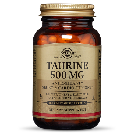 Купить Таурин SOLGAR Taurine 500 мг (100 вегетарианских капсул)