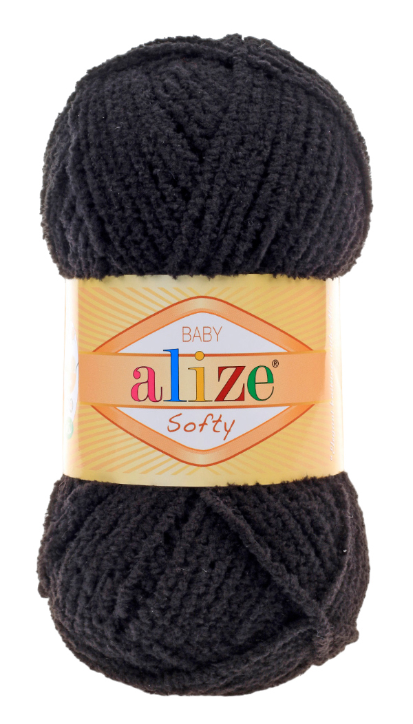 

Пряжа ALIZE Softy (60), черный, 5 шт. по 50 г