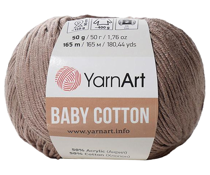 

Пряжа YarnArt Baby cotton (407), какао, 5 шт. по 50 г