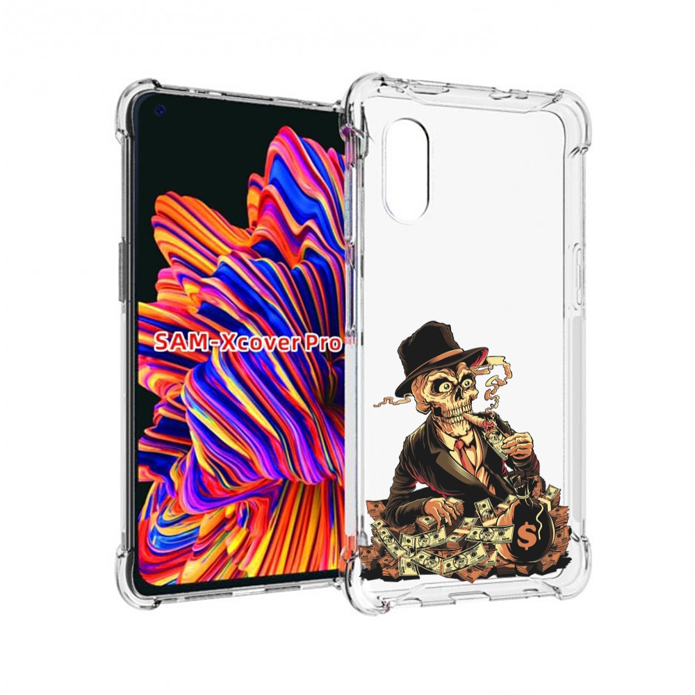 

Чехол MyPads нарисованный череп с сигаретой для Samsung Galaxy Xcover Pro 1, Прозрачный, Tocco