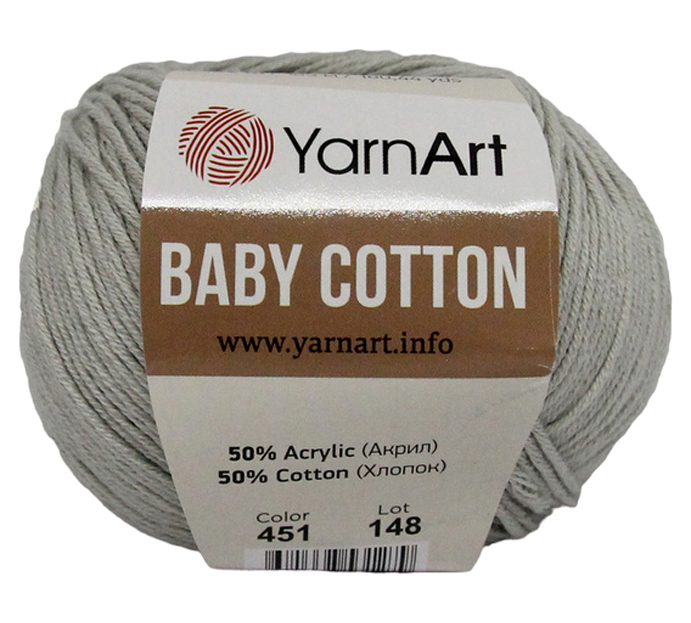 

Пряжа YarnArt Baby cotton (451), перл, 5 шт. по 50 г