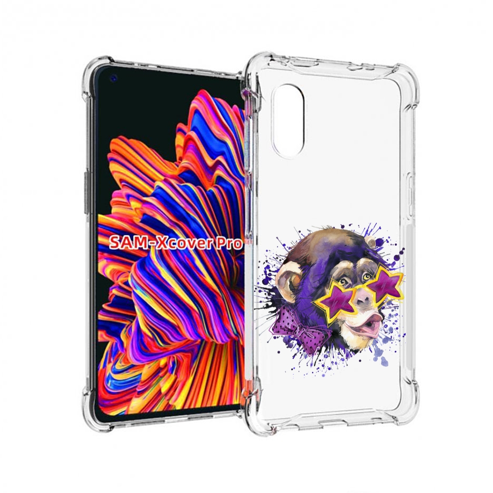 

Чехол MyPads обезьяна в очках для Samsung Galaxy Xcover Pro 1, Прозрачный, Tocco