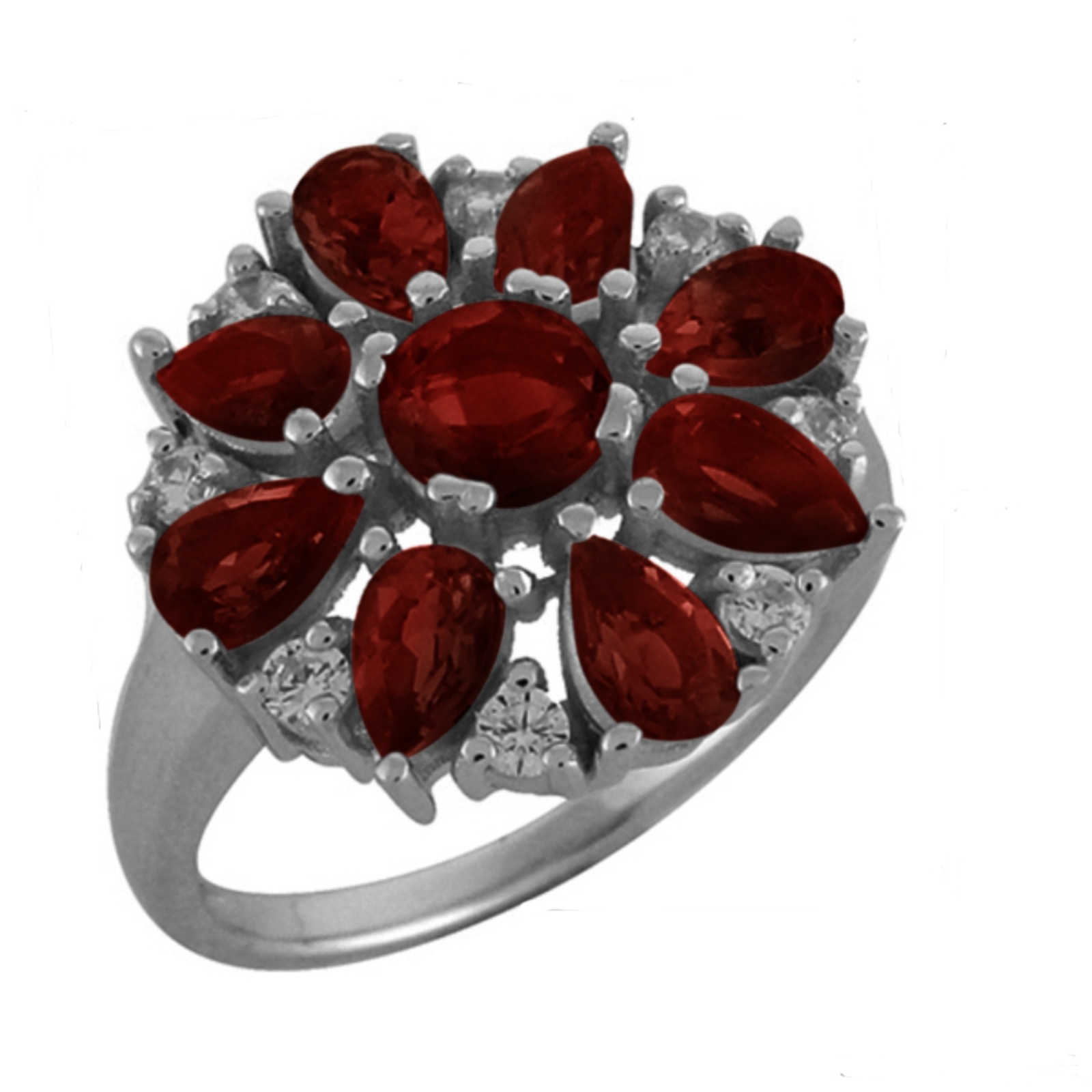 

Кольцо из серебра р. 17 Balex Jewellery 1405937122, гранат\фианит, 1405937122