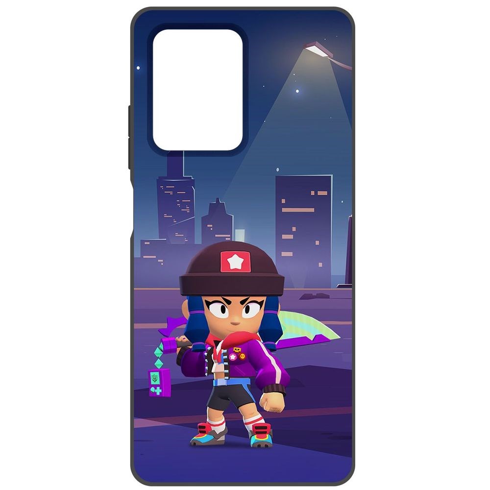 

Чехол-накладка Софт Brawl Stars - Героиня Биби для Xiaomi Redmi Note 12 Pro, Черный