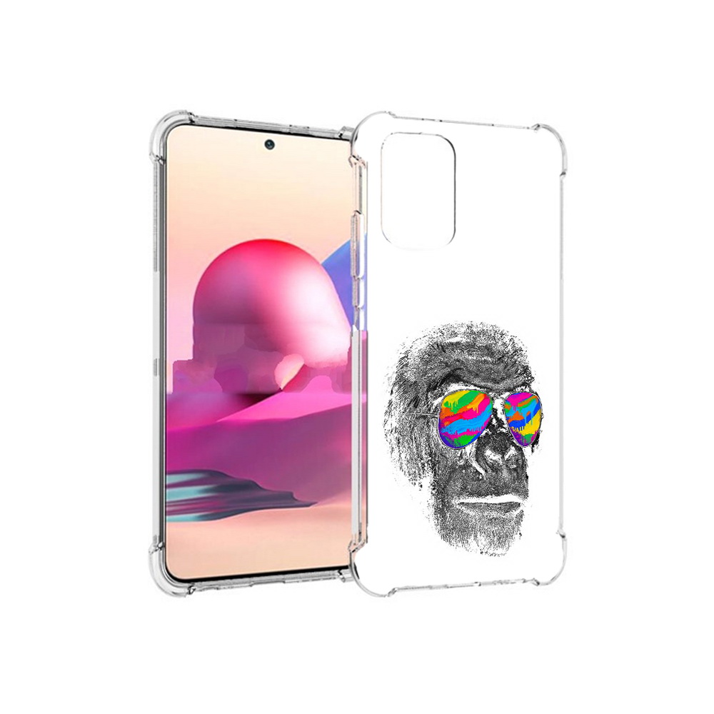 Чехол MyPads Tocco для Xiaomi Redmi Note 10S крутая обезьяна в очках (PT158704.257.422)