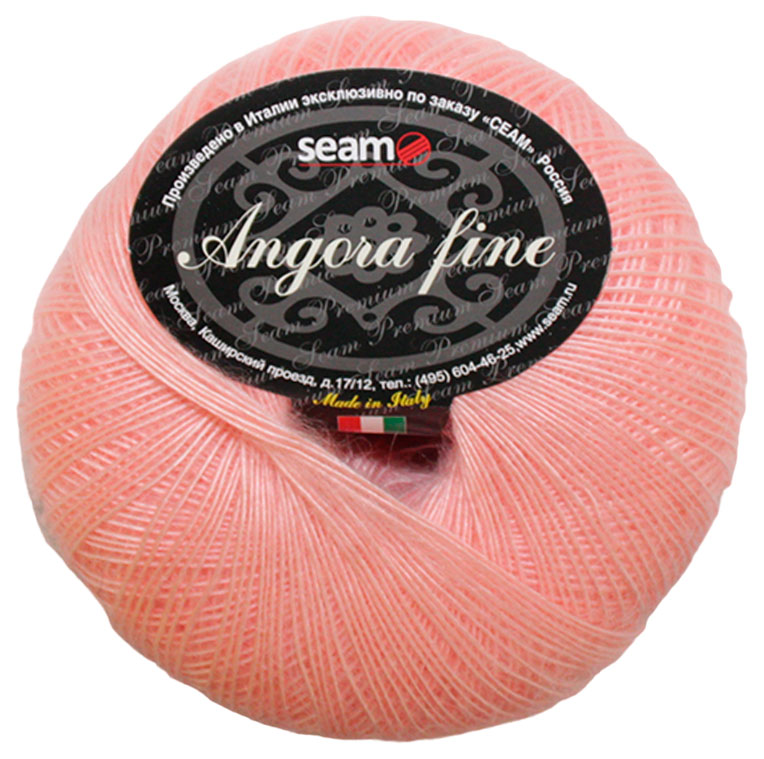 

Пряжа SEAM Angora fine (151717), багряный, 5 шт. по 50 г, Розовый