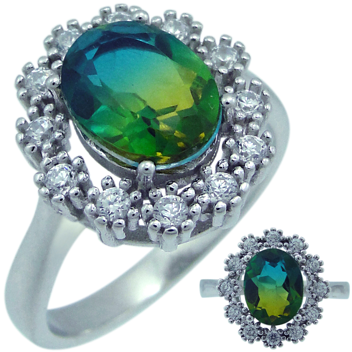 

Кольцо из серебра р. 19 Balex Jewellery 1405937546, кварц\фианит, 1405937546