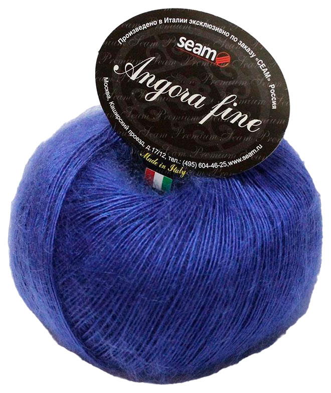 

Пряжа SEAM Angora fine (161725), василек, 5 шт. по 50 г, Синий